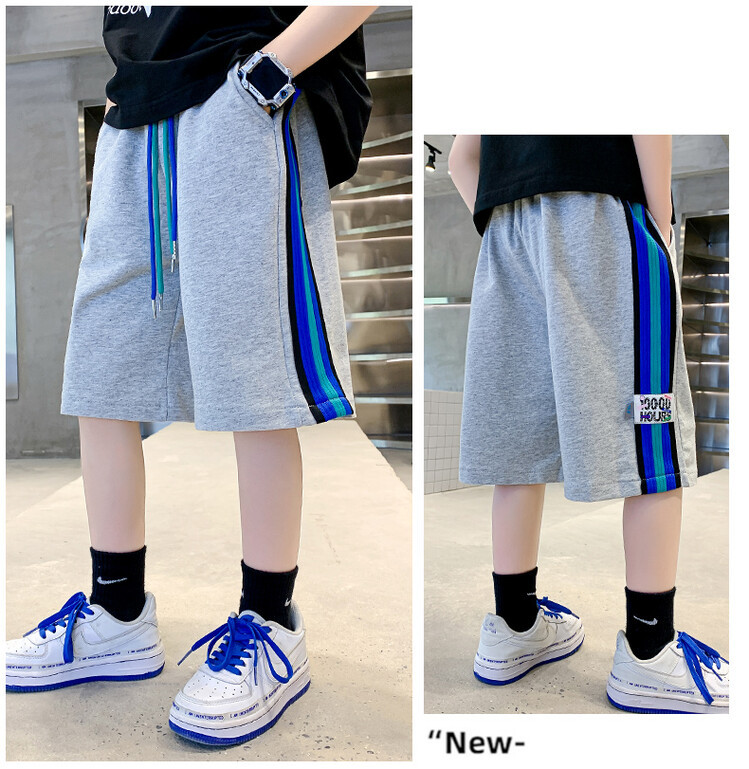 The 2022 new summer loose and stylish cotton capri shorts for boys are a trend of casual summer pants for middle-aged children pic 140
