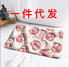 膨胀软硅胶泥吸水垫卫生间门口浴室新款防滑脚垫入户进门垫卡通详情5