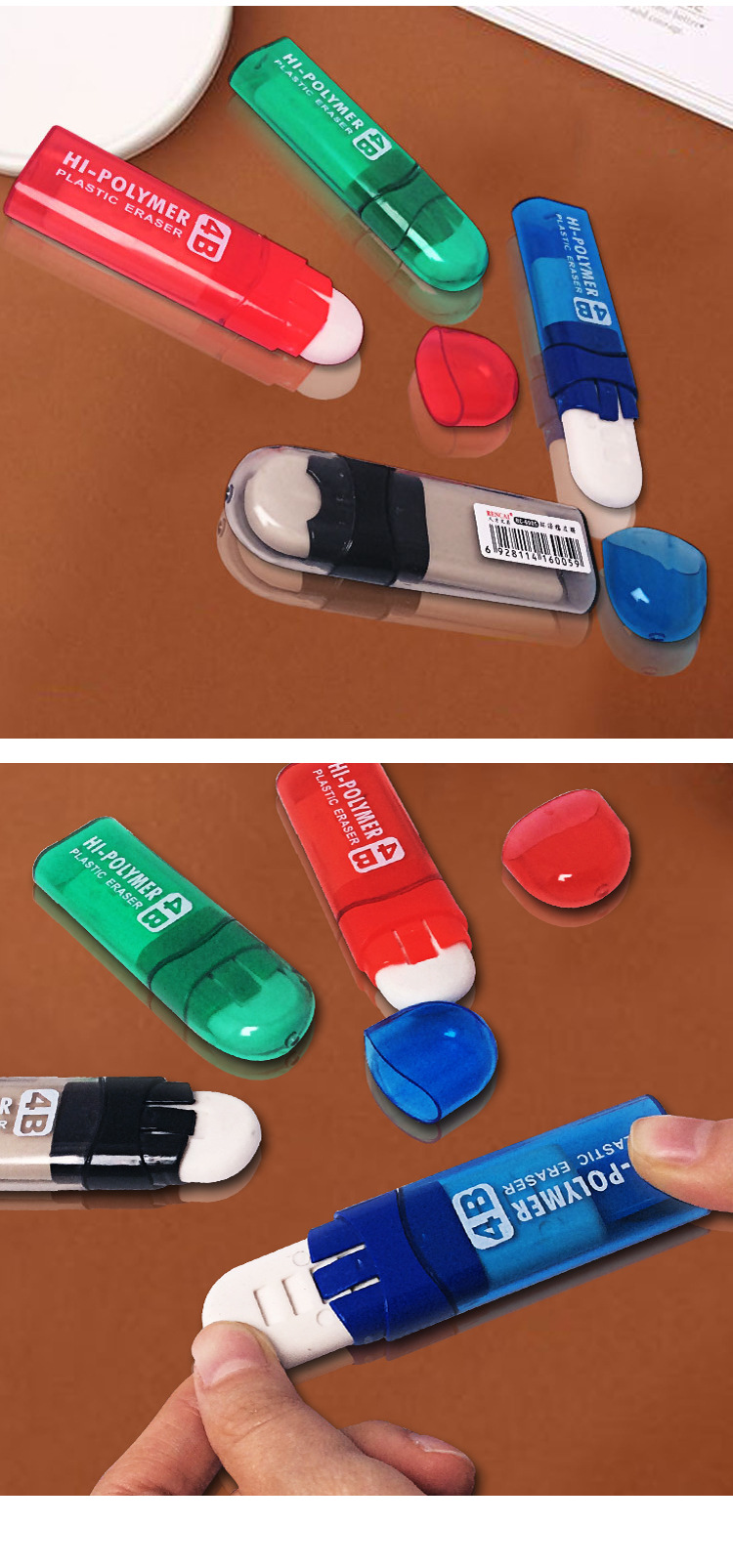 Simple and creative office eraser, sliding, drawing, writing, correction stationery, eraser, exquisite gift pic 7