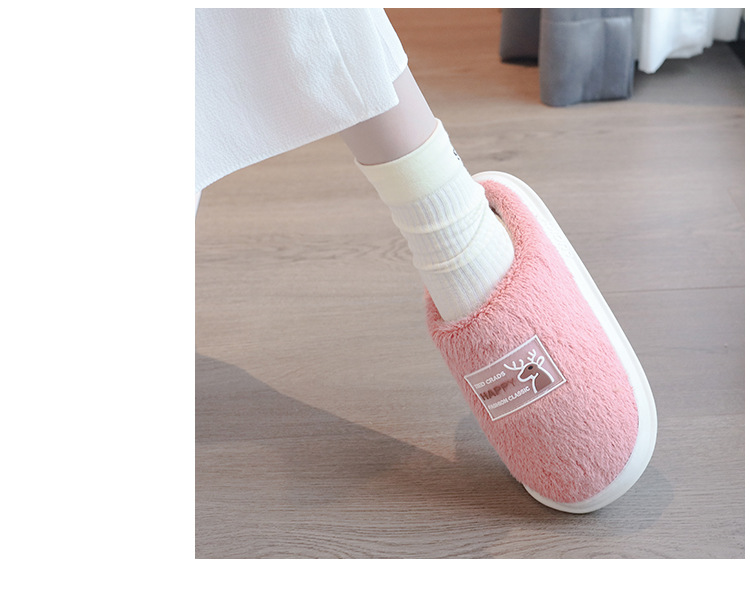 2023冬季新款加绒加厚保暖柔软防滑可爱时尚男女家居拖鞋毛毛拖鞋详情13