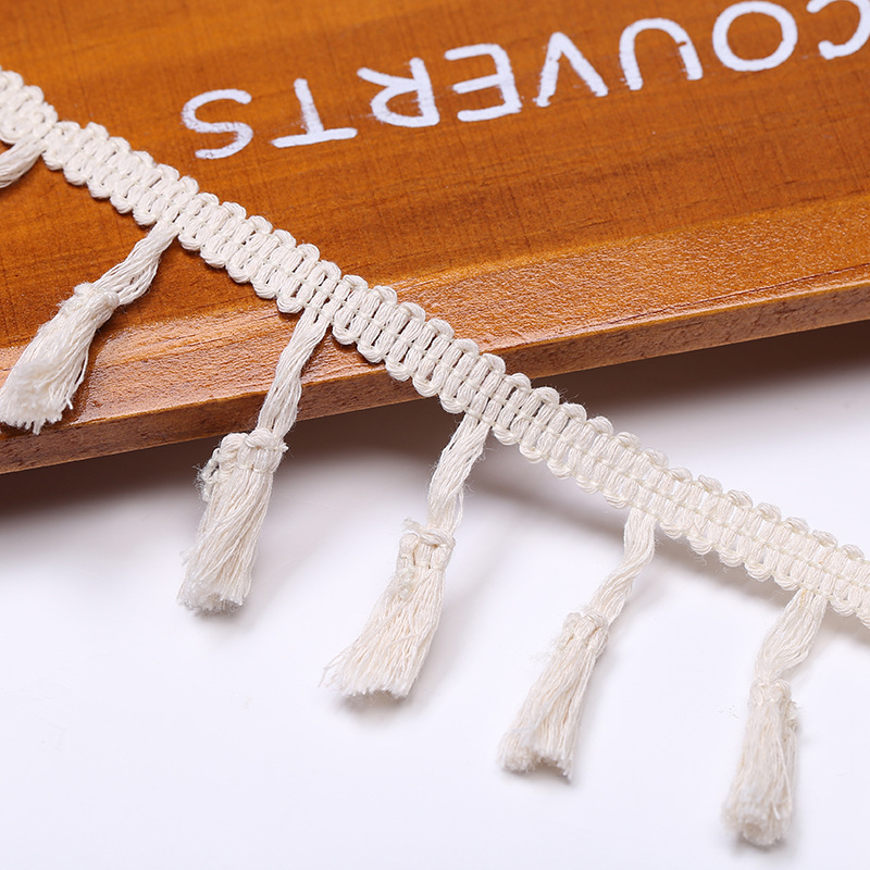 Factory direct supply of 4.5CM exquisite tassel broom heads, lace ethnic-style throw pillows/hanging curtain accessories pic 5