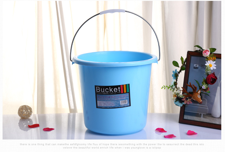 Thickened small plastic bucket from the origin, 13L shock-resistant plastic bucket, portable household car wash bucket pic 14