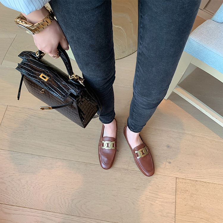 葡萄妈同款厚底乐福鞋女春秋鞋子复古小皮鞋英伦风女鞋夏季详情17