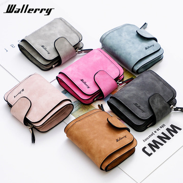 BATSIOE新款韩版方形女士钱包 三折多功能卡包搭扣拉链卡通零钱包详情2