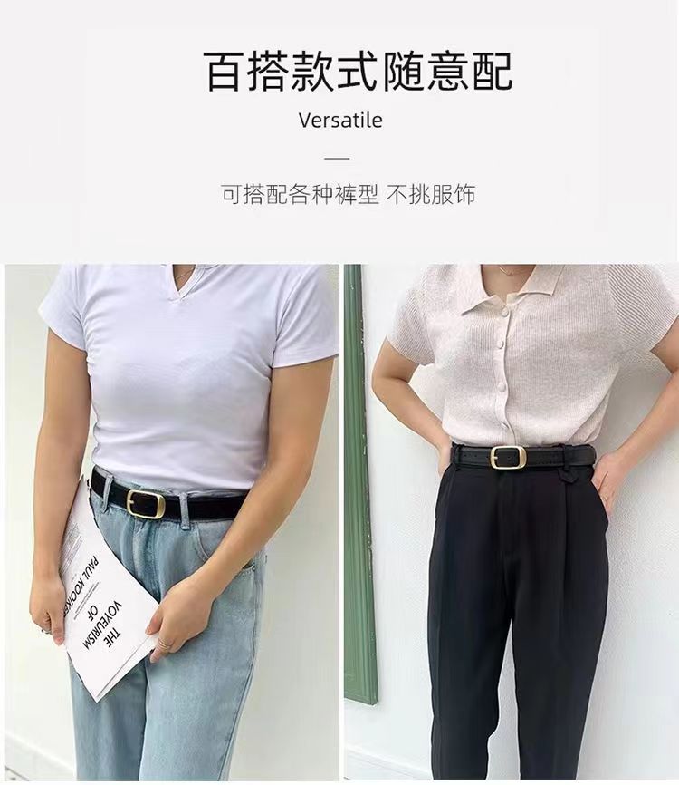 爆款皮带百搭牛仔裤女宽松腰带黑色时尚2023新款装饰高级感简约详情13