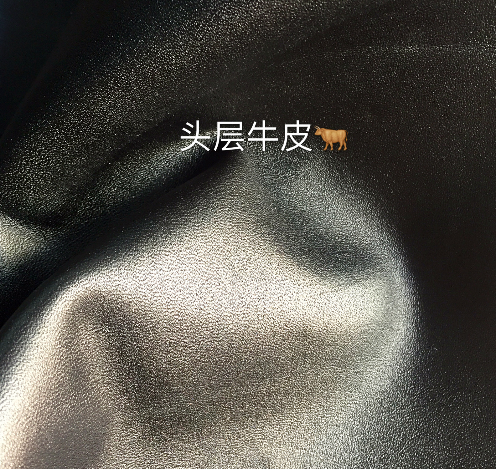 Yiwu genuine black top-grain cowhide plain grain fine pattern top-grain cowhide upper leather for luggage and accessories pic 6