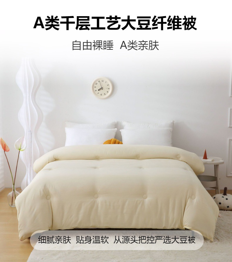 A类原棉大豆纤维被春秋被加厚冬被学生被芯四季棉被空调礼品被子详情2