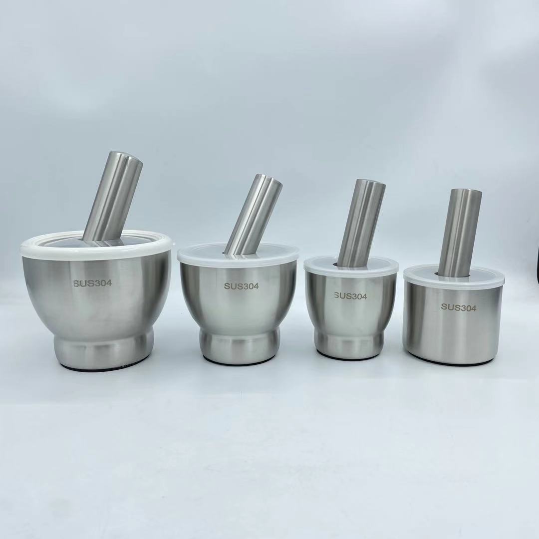 304 stainless steel garlic mashing machine, manual garlic mashing mortar, household kitchen garlic paste grinding jar, mortar pic 7