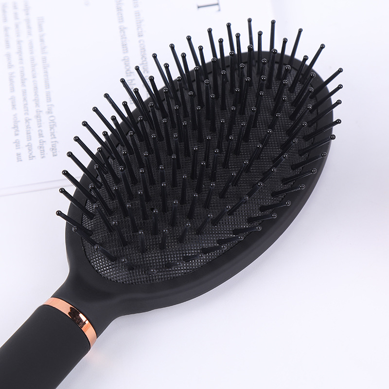 Factory direct supply black massage comb, fashionable golden texture, non-knotted hair styling comb in stock pic 13