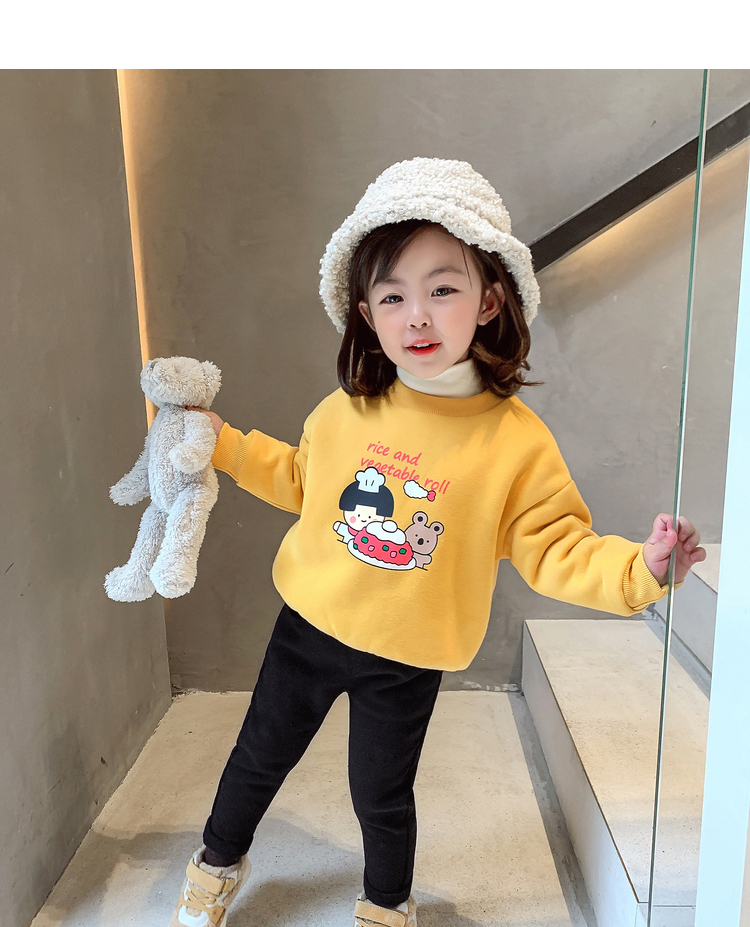 儿童加绒卫衣女童冬季2022新款秋冬韩版百搭上衣小童洋气宝宝冬装详情17