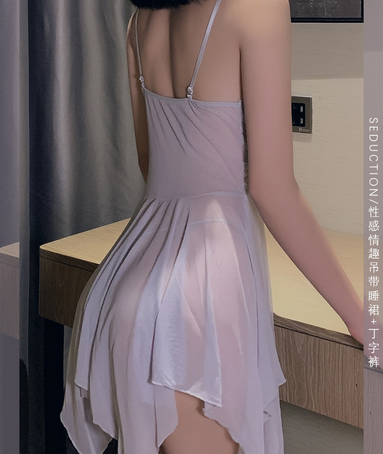 网纱透视诱惑睡衣欧美法国外贸情趣内衣性感吊带睡裙套装成人用品  GASZ-情趣内衣8468详情4