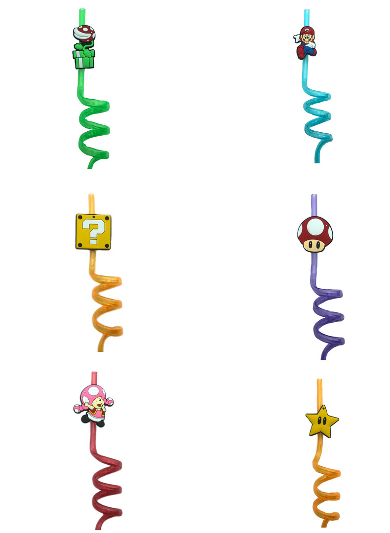 动漫超级蘑菇卡通创意吸管贴 酒吧个性吸管贴 派对装饰吸管贴跨境详情4