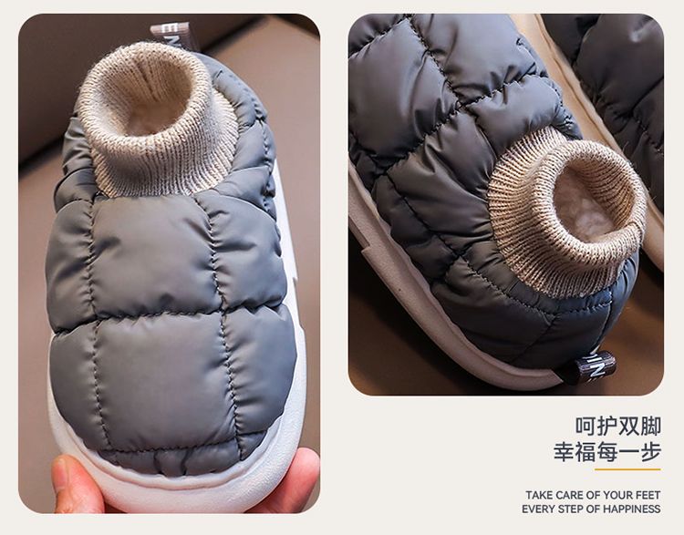 儿童棉拖鞋宝宝室内防滑软底居家棉鞋男女童室内保暖防水包跟棉鞋详情13
