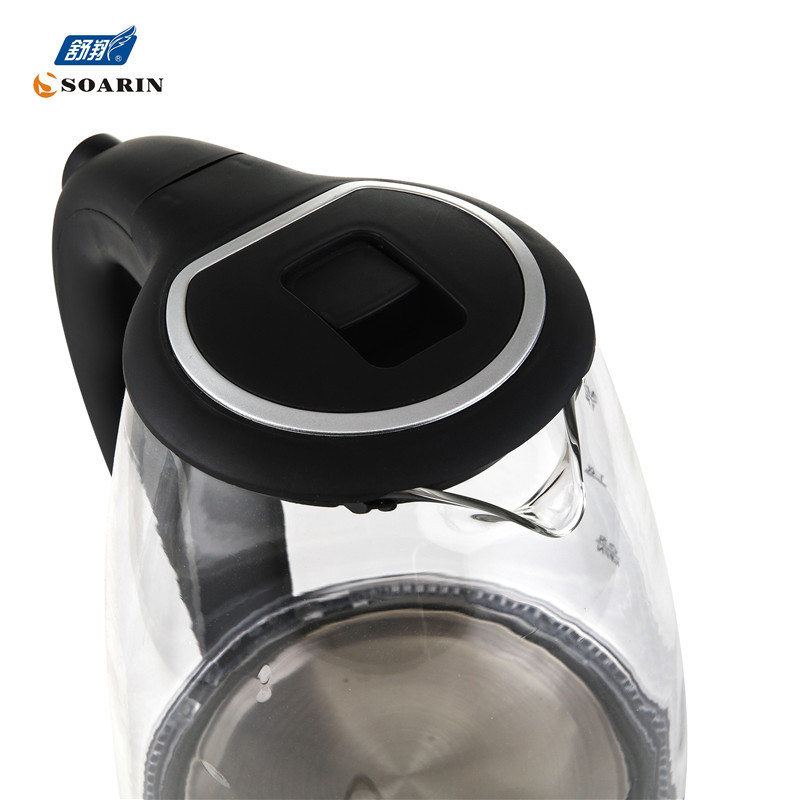 English export round plug SOARIN high-power glass electric kettle 980, 1.8L kettle pic 5