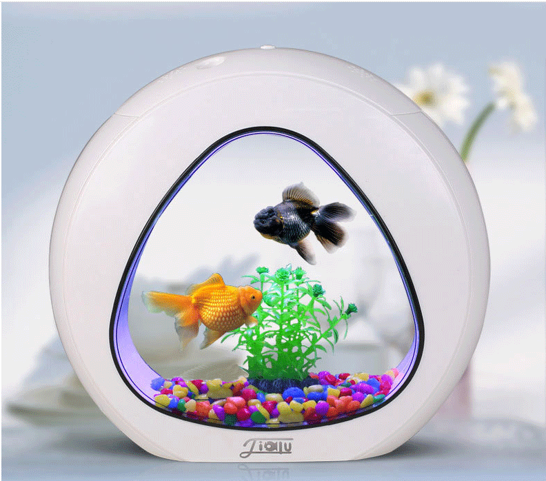 Jialu Small Ornamental Fish Desktop Fish Tank JA Series Ecological Acrylic Aquarium Creative Christmas Gift pic 2