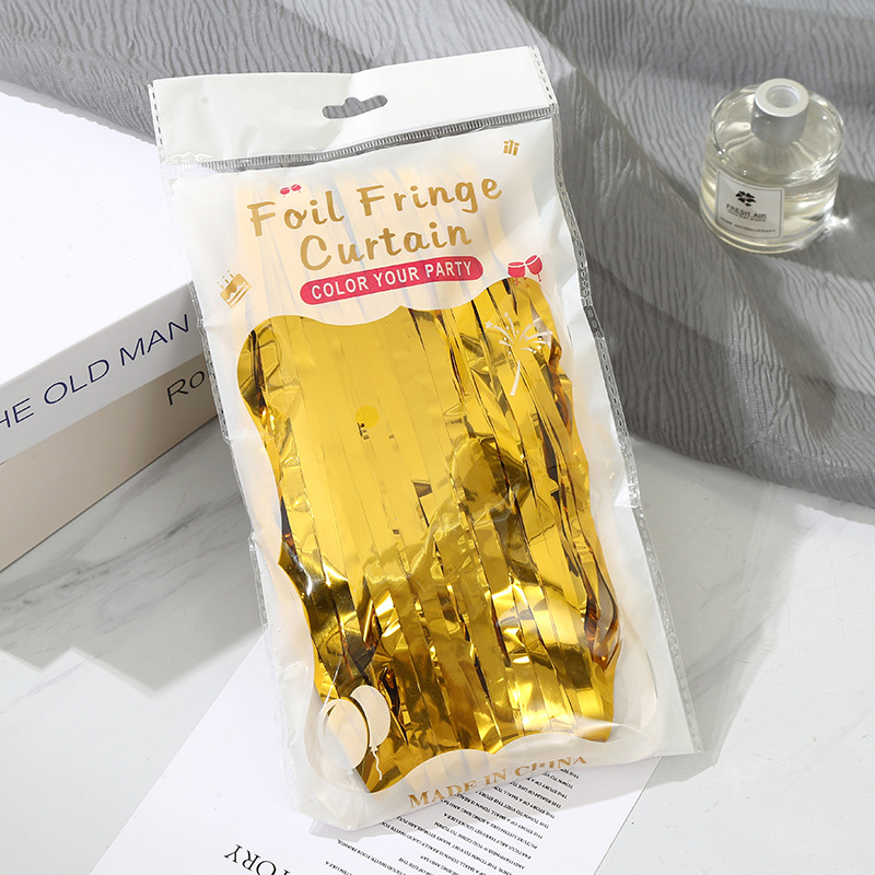 跨境专供1*2M纯色雨丝帘生日装饰派对布置用品舞台墙面装饰道具详情3