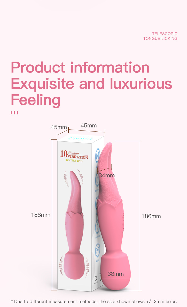 成人情趣性用品双头AV棒舌舔震动按摩器女用自慰器具详情14