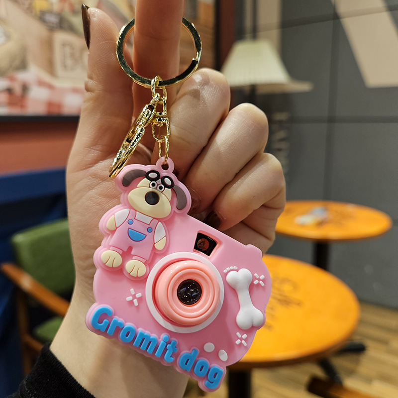 卡通眼镜牛仔裤狗狗投影相机钥匙扣汽车包包钥匙链挂件网红小礼品详情10