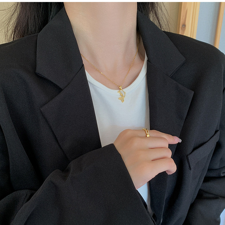 日韩简约流行ins风钛钢项链女小众精致网红锆石锁骨链高级感饰品详情14