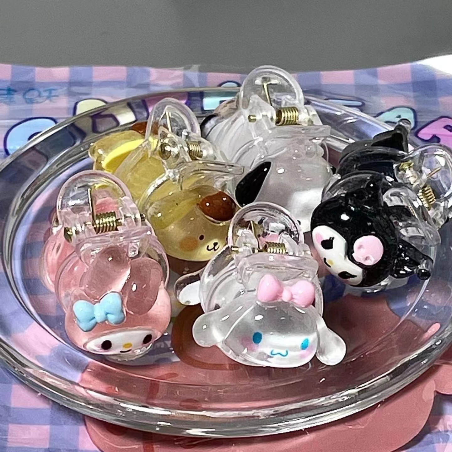 Cute Sanrio grab clip, Cinnamon dog Kuromi, girlish student ins cartoon sweet hair grab clip and hair accessory pic 2