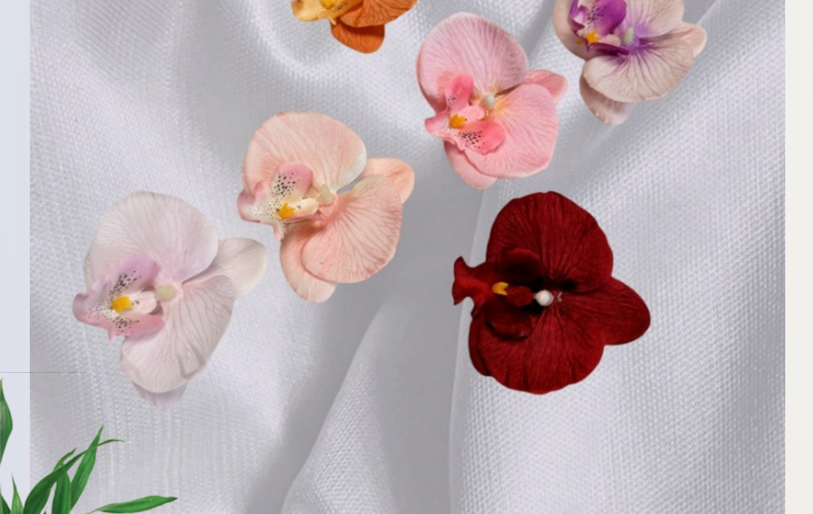 仿真蝴蝶兰花头11.5CM假花diy绢花婚礼装饰花艺簪花材料摆件批发详情2