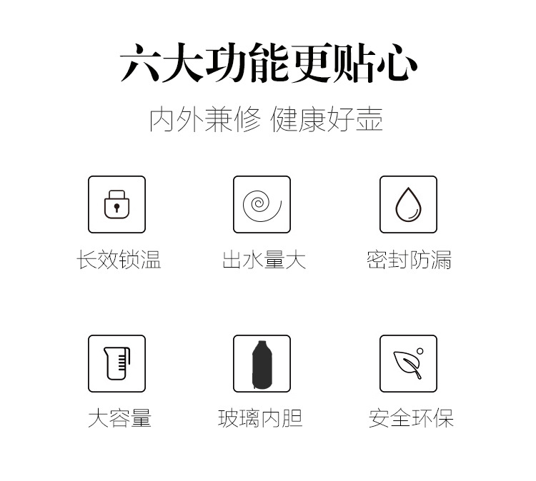 不锈钢热水瓶开水瓶暖壶外壳保温瓶家用宿舍玻璃内胆保温壶大容髑详情3