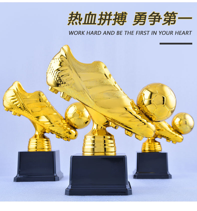 塑料足球奖杯世界杯金靴奖学校培训足球比赛创意纪念奖杯可印logo详情4