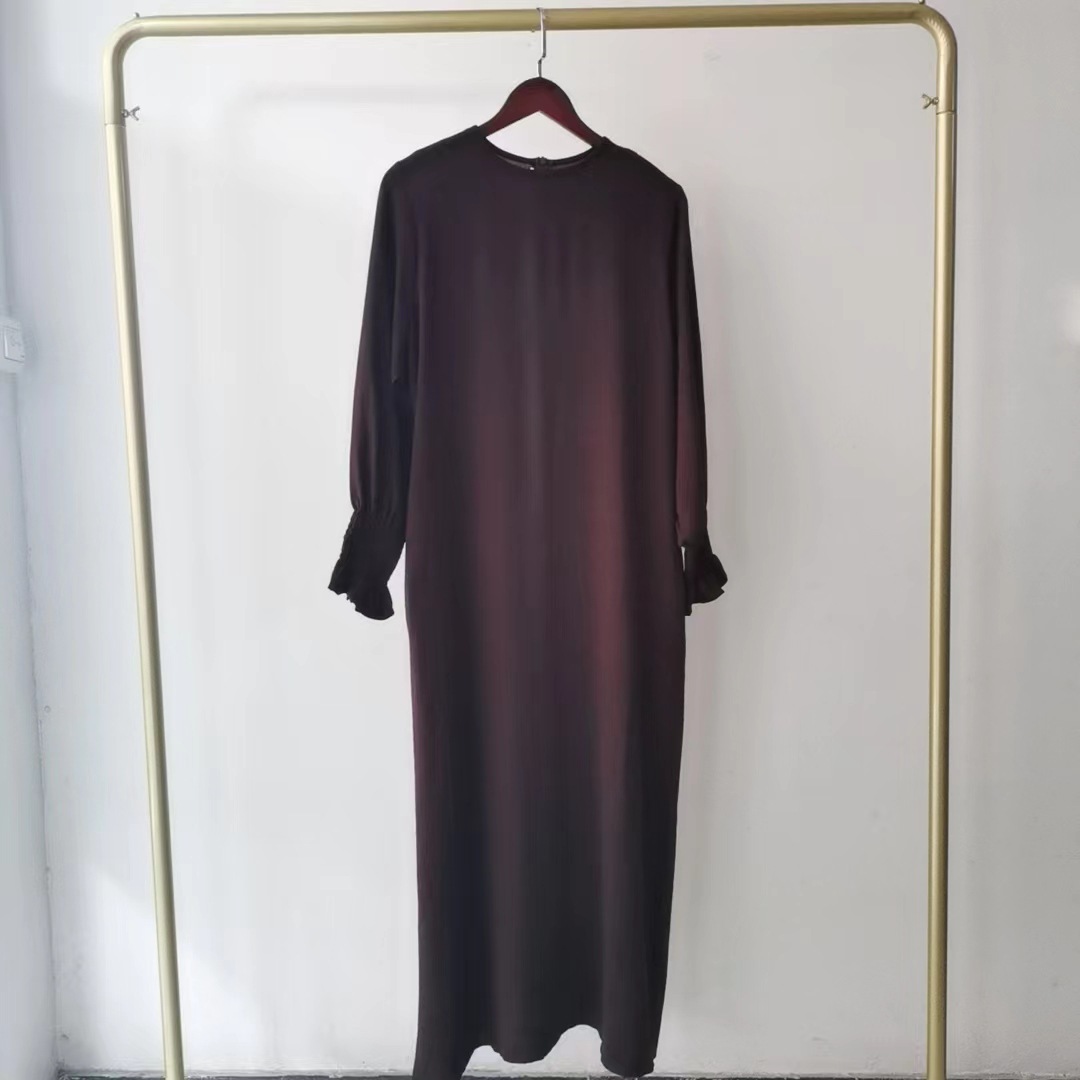 厂家直供伊朵朵新款大码女装长裙　时尚圆领　纯色连衣裙23591#详情27