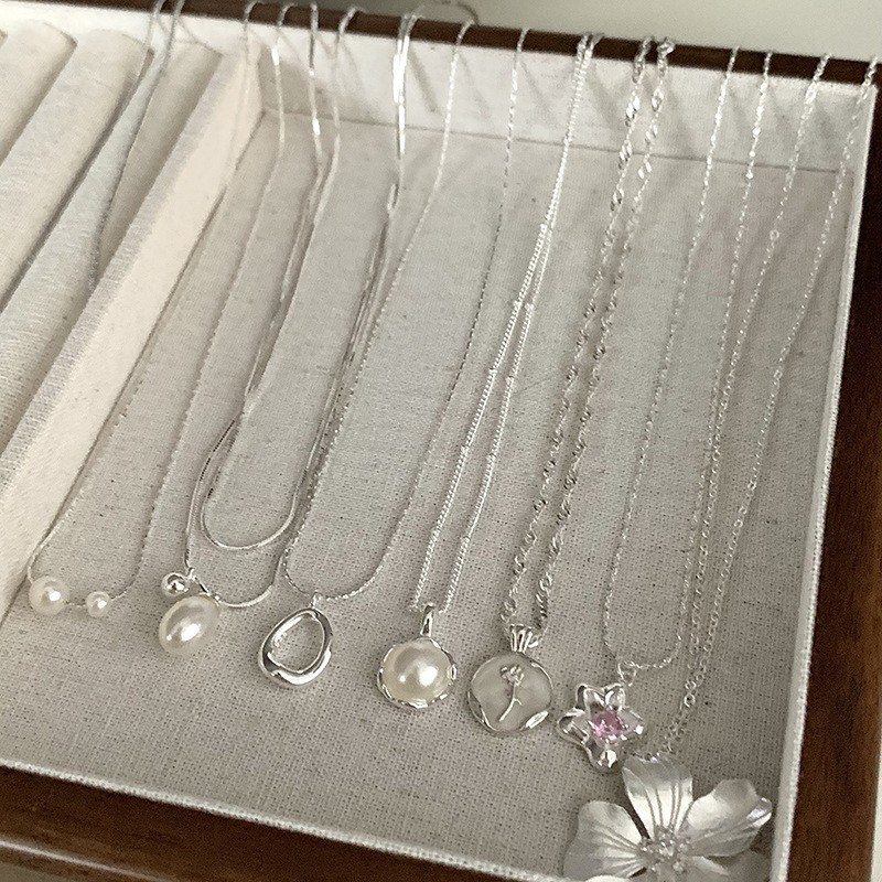 小众设计感轻奢项链女ins风珍珠组合百搭不掉色锁骨链高级感饰品详情12