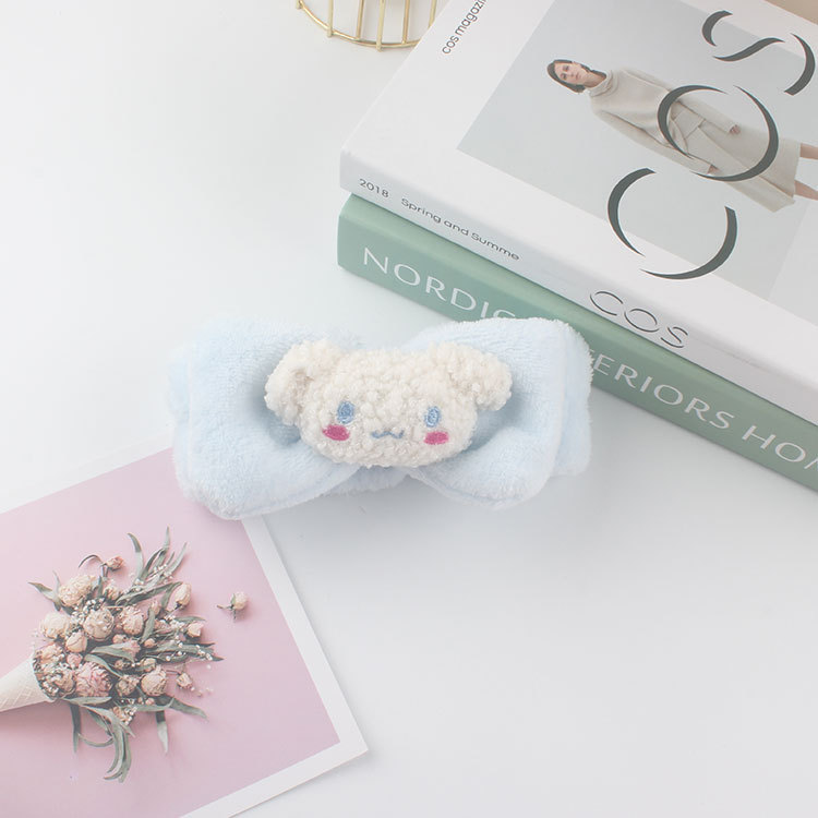 Nuevos productos adorable cartoon peluche arcos aros de pelo accesorios de pelo minimalista lavado facial máscara corset hair band straightlot pic 8