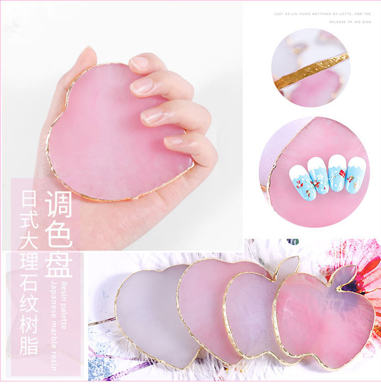 Cross-border new nail art star palette resin agate plate nail art painting palette nail plate display board tool shanilak pic 2