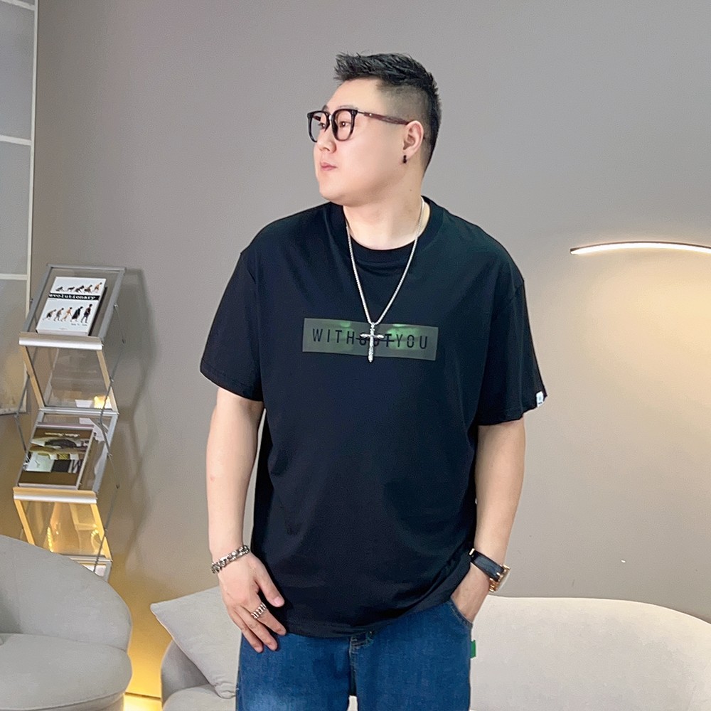 胖蝈蝈大码短袖男款夏季宽松大码t恤男加肥加大男士休闲子半袖详情13