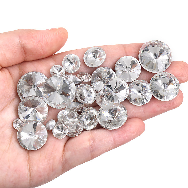 国贸A钻超闪玻璃钻手机壳贴钻服装饰品发饰diy饰品配件圆形平底钻详情4