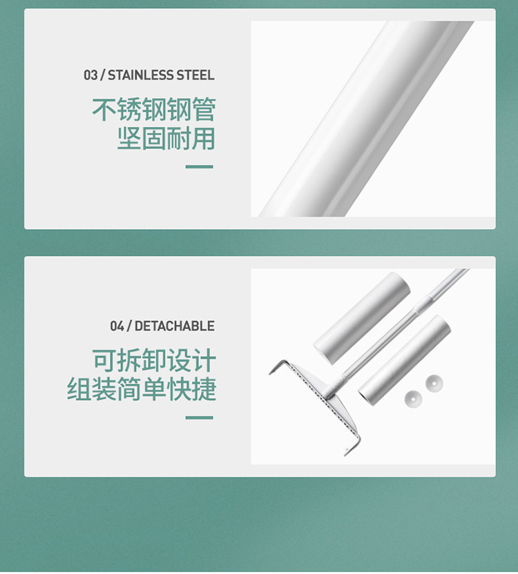 长柄伸缩粘毛器粘毛刷滚刷替换纸粘尘纸拖把除尘滚筒粘毛器长柄详情22
