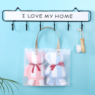 珊瑚绒伴手礼毛巾批发方块吸水毛巾洗脸巾伴手礼婚庆礼卡片毛巾详情7