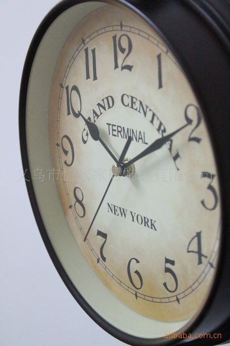 双面挂钟创意美式两面挂表详情14