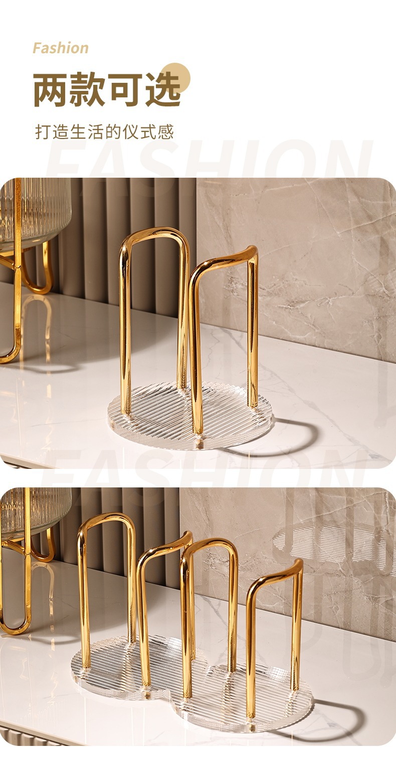 轻奢纸杯架取杯器一次性杯子架家用亚克力桌面茶杯水杯收纳置物架详情9