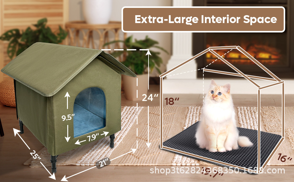 Cross-border amazon hot sale pet supplies casa de calefacción para gatos y perros casa termostática mantener caliente al aire libre impermeable mascotas nido pic 4