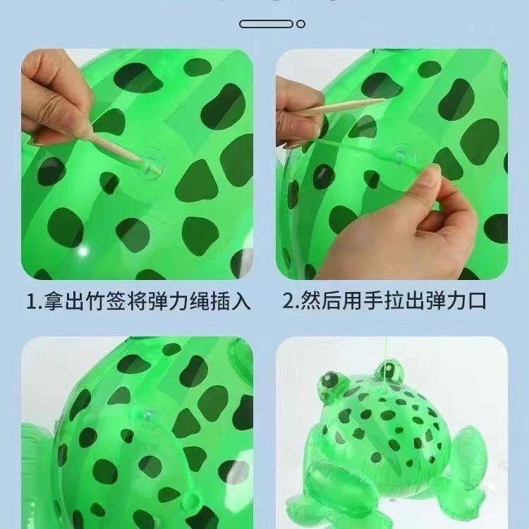 pvc充气眼睛发光青蛙充气青蛙发光大青蛙 充气斑点青蛙崽厂家直销详情4