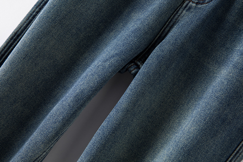 High-waisted straight-leg jeans for women, Spring 2023 new style, loose, slimming, drape, retro and nostalgic, floor-length wide-leg pants pic 27