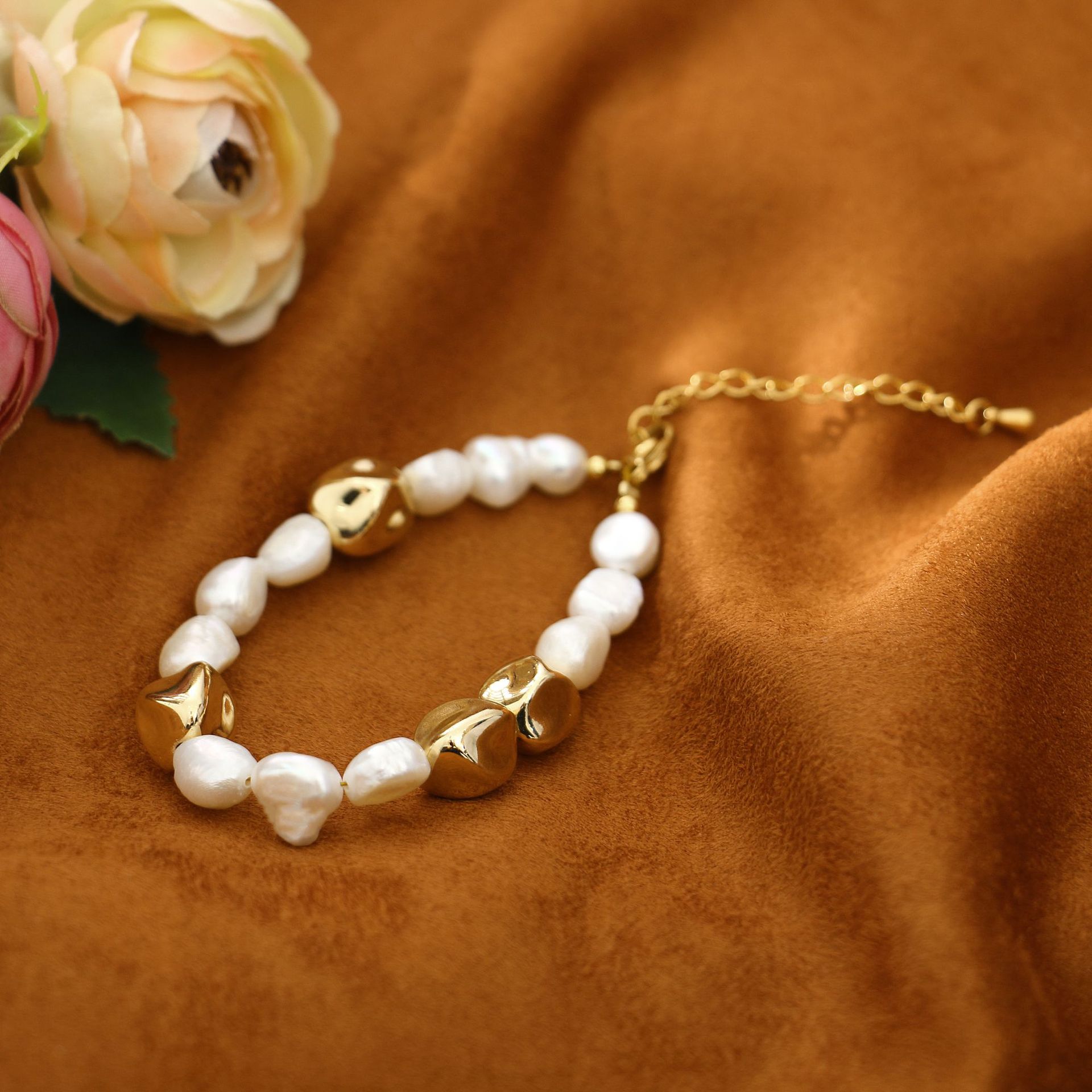 巴洛克搭PP隔珠淡水珍珠百搭手链小众设计感轻奢手镯闺蜜学生手饰详情7