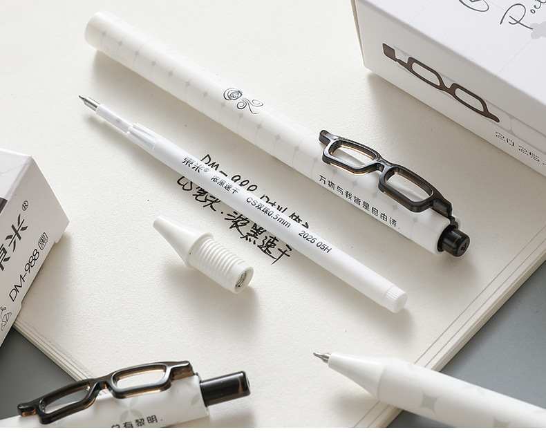 Dongmi 988 Time Aphorism Quick Dry Press Gel Pen, Artistic and niche ins, High Appearance Level Practice Pen, 0.5 Black Pen pic 10