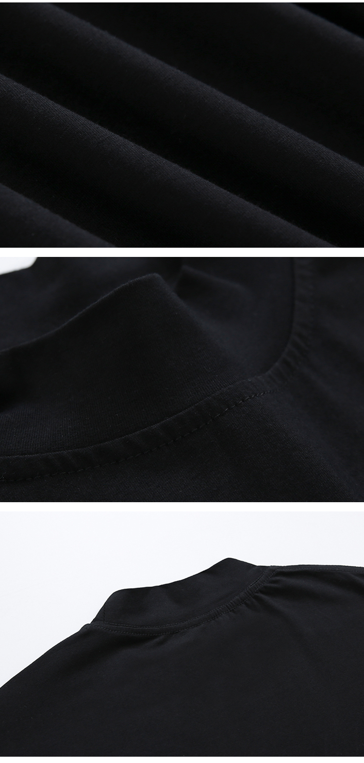 MYQ men's T-shirt short-sleeved men's summer new light mature style men's wear Korean solid color small high-neck T-shirt top pic 10