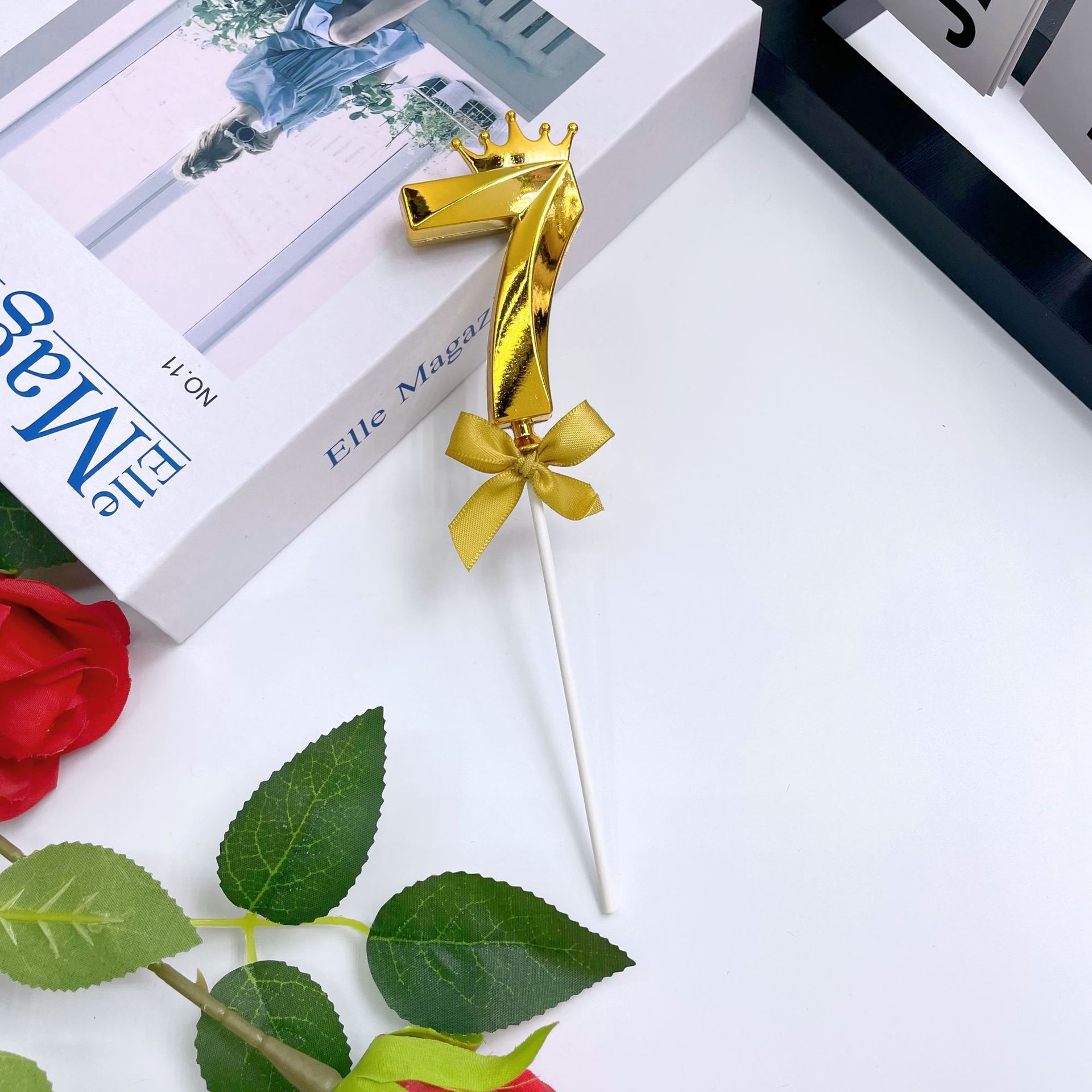 跨境创意新品3D立体皇冠数字插件派对生日蛋糕烘焙甜品台装饰摆件详情16