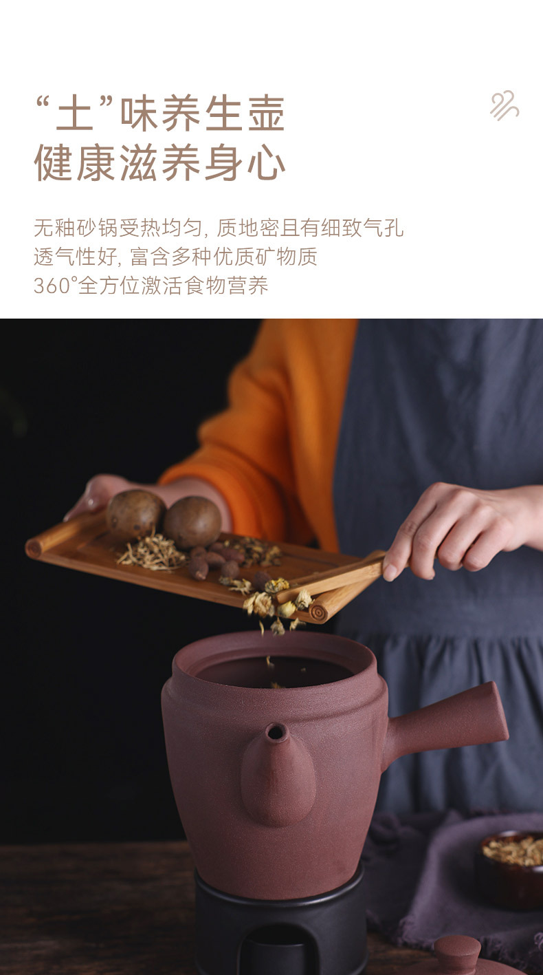 High-temperature resistant, old-fashioned, simple and unglazed medicinal pot, special for household gas stove, soup stewing and health preservation pot, ceramic sand pot pic 4