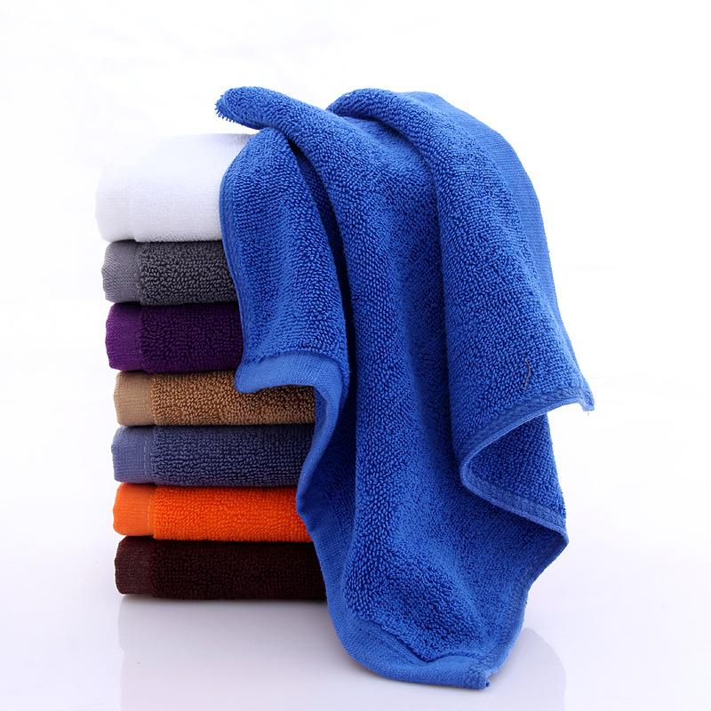 Wholesale pure cotton small square towels 4D kitchen management classification Plain towels thickened absorbent hand towels with digital embroidered LOGO pic 1