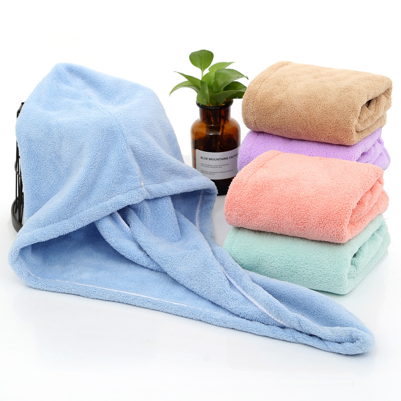 The high-density thickened coral fleece dry hair cap and quick-drying shower cap are soft and do not fade pic 14