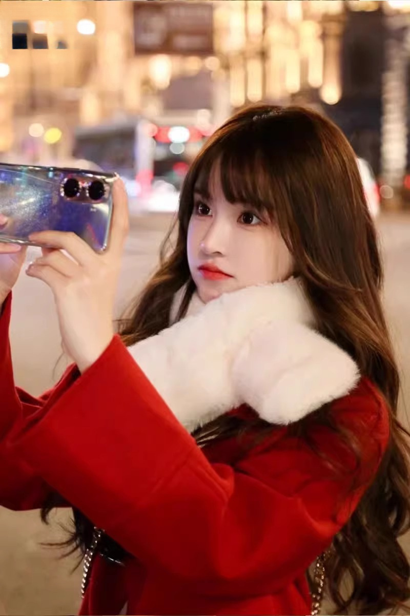 2024新款毛绒围巾女冬季韩版百搭保暖围脖学生加厚交叉脖套仿兔毛详情6