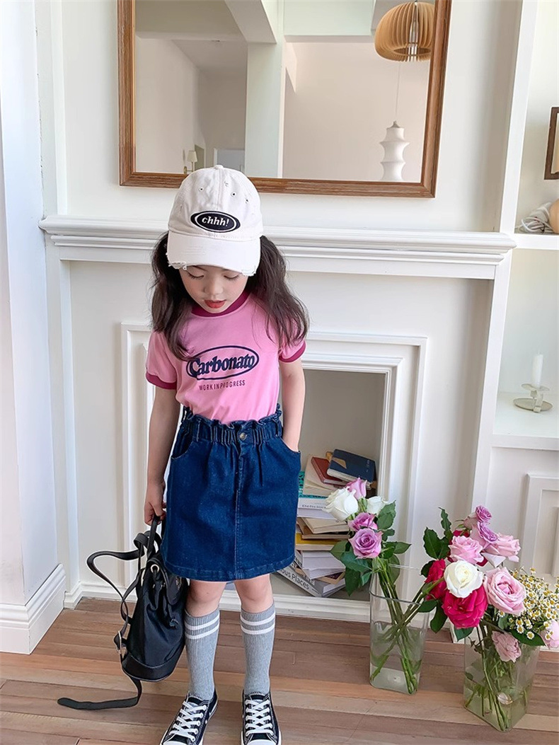 女童夏款短袖T恤女宝宝莫代尔印花卡通童装儿童圆领薄款面膜上衣详情16