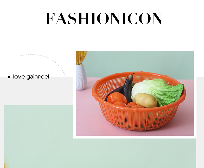 Bamboo joint rice baskets, rice-washing baskets, storage baskets, plastic fruit baskets, vegetable baskets, kitchenware direct delivery from the manufacturer pic 16